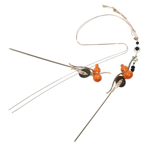 TOYZFRIENDY 2 Stück Gourd Haarschmuck mit Quasten und Kupfermünze Traditionelle Hanfu Bun Halter für und Mädchen Haaraccessoires von TOYZFRIENDY