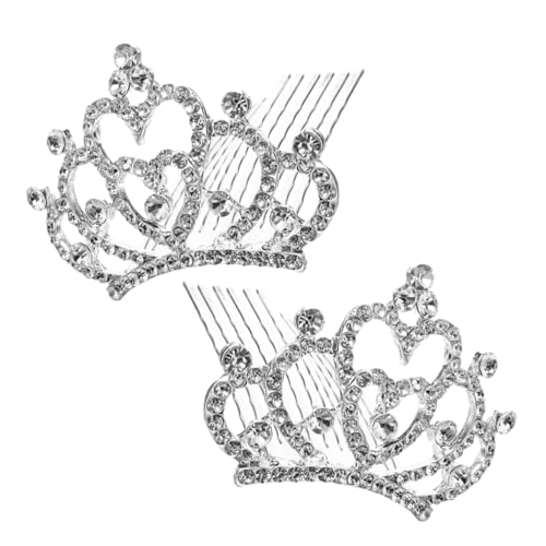 TOYZFRIENDY 2 Stück Haarkamm mit Funkelnden Strasssteinen Leichter Sicherer Haarschmuck für Mädchen Tiara Inspirierte Kopfbedeckung für Tanz und Aufführung und Komfortabel von TOYZFRIENDY