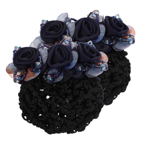 TOYZFRIENDY 2 Stück Haarnetz Clips mit Blumen design Feines Netz für Dutt frisuren Stilvolle Haarspangen für Damen Geeignet für Business uniform und Formelle Anlässe von TOYZFRIENDY