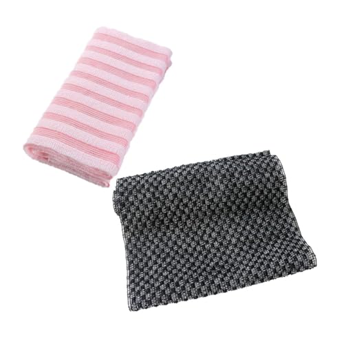 TOYZFRIENDY 2 Stück Hautpeeling badetücher Lang Gestreift Weiche Langlebige Körperreinigungstücher Hautschonendes Leichtes Peeling zubehör für Effektive Hautreinigung Beim Duschen und Baden von TOYZFRIENDY