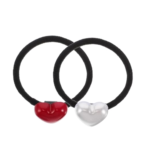 TOYZFRIENDY 2 Stück Herzförmige Nahtlose Haargummis mit Hoher Elastizität Rot und Weiß Sanft zu Haaren Haarschmuck Mädchen und Erwachsene Perfektes Valentinstag pferdeschwanz zubehör TOYZFRIENDY 2 Stück Herzförmige Nahtlose Haargummis mit Hoher Elastizität Rot und Weiß Sanft zu Haaren Haarschmuck Mädchen und Erwachsene Perfektes Valentinstag pferdeschwanz zubehör von TOYZFRIENDY