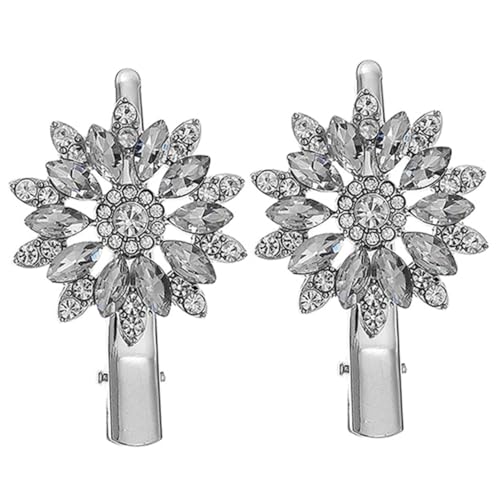 TOYZFRIENDY 2 Stück Kristallblume Haarspangen Funkelnden Strasssteinen Stilvolle Haarklammern für Damen Schicke Haaraccessoires für Hochzeit Party und Alltag von TOYZFRIENDY