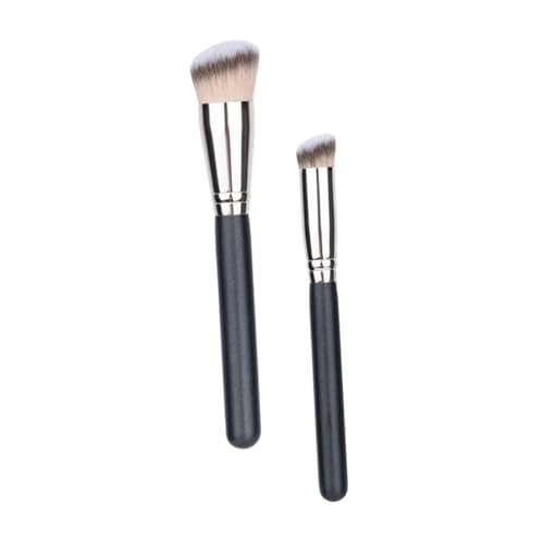 TOYZFRIENDY 2 Stück Makeup Pinsel Teiliges Foundation Pinsel Flüssiges Make Up Ergonomisch Kosmetikpinsel für Frauen und Mädchen Weiche Synthetische Fasern Multipurpose Concealer und Puder von TOYZFRIENDY