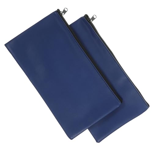 TOYZFRIENDY 2 Stück PU Leder Geldtasche mit Reißverschluss Große Kapazität Geldbeutel und Aufbewahrungstasche für Scheine und Dokumente Sichere Multifunktions Bankmappe für Schule Haushalt von TOYZFRIENDY