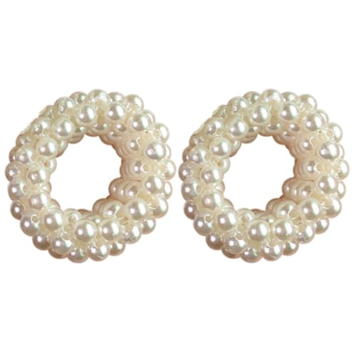 TOYZFRIENDY 2 Stück Perlen Haargummis Elastisch Beaded Haarringe Damen Pferdeschwanz Halter Vielseitige Haaraccessoires für Frauen und Mädchen Elegant und Strapazierfähig TOYZFRIENDY 2 Stück Perlen Haargummis Elastisch Beaded Haarringe Damen Pferdeschwanz Halter Vielseitige Haaraccessoires für Frauen und Mädchen Elegant und Strapazierfähig von TOYZFRIENDY