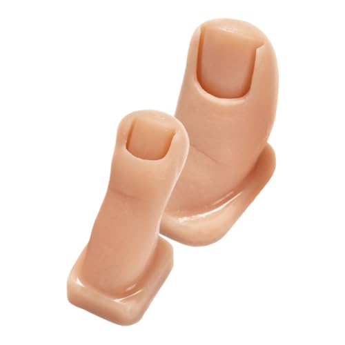 TOYZFRIENDY 2 Stück Realistisches Nageldesign Übungsset Teilig Silikon Übungsfuß Zehen für Maniküre Nagelkunst Training Weiche Flexible Übungsfinger für Acrylnägel Nagelmalerei und Skulptur von TOYZFRIENDY