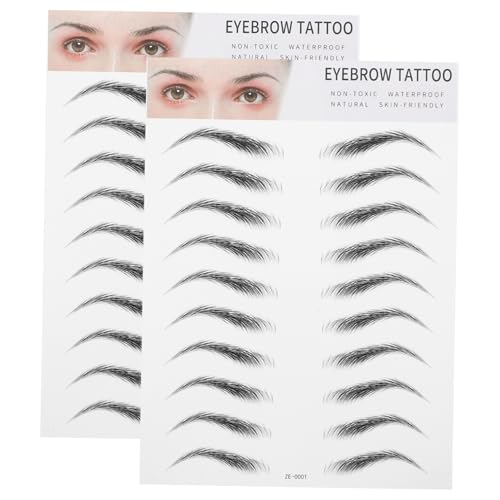 TOYZFRIENDY 2 Stück Teiliges Augenbrauen sticker Schwarz Natürliche Imitation Einfach Anzubringen Langlebig für Männer und Frauen Geeignet für Dünne oder Spärliche Augenbrauen Hautfreundlich von TOYZFRIENDY