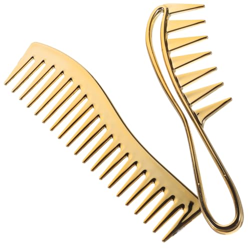 TOYZFRIENDY 2 Stück Teiliges Barber Haarkamm mit Breiten Zähnen Entwirrender Haarkamm für Männer Professionelle Styling Friseurkämme für Lockiges und Nasses Haar Goldfarbenes Design TOYZFRIENDY 2 Stück Teiliges Barber Haarkamm mit Breiten Zähnen Entwirrender Haarkamm für Männer Professionelle Styling Friseurkämme für Lockiges und Nasses Haar Goldfarbenes Design von TOYZFRIENDY