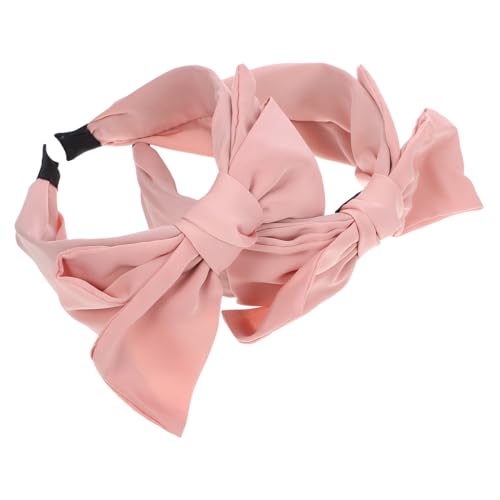 TOYZFRIENDY 2 Stück Teiliges Großes Satin Haarband mit Doppellagiger Schleife Modisches und Leichtes Haarschmuck für Frauen und Mädchen Geeignet für Party Geburtstag Alltag und Festliche von TOYZFRIENDY