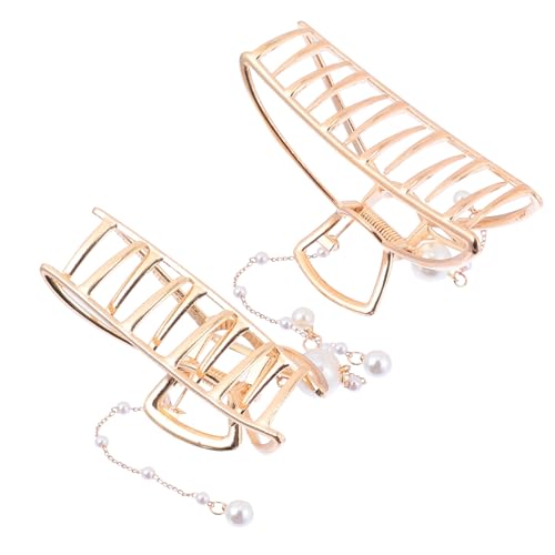 TOYZFRIENDY 2 Stück Teiliges Haarklammern Perlen und Quasten Modische Haarschmuck clips aus Metall Vielseitig Einsetzbar für Damen Fester Sitz mit Haarschonung von TOYZFRIENDY
