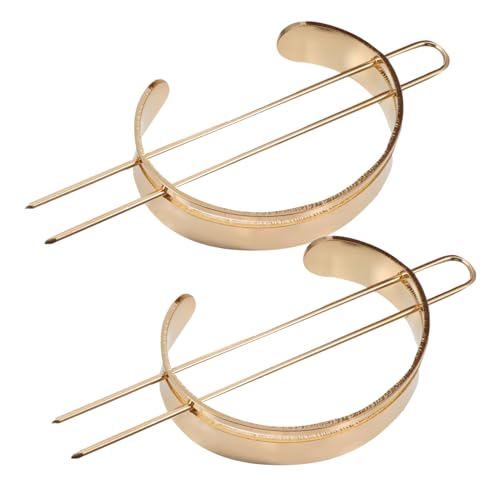 TOYZFRIENDY 2 Stück Teiliges Haarknoten Goldenem Metall mit Feder design Leichter und Langlebiger Haarschmuck für Damen Sicherer Halt von Dutt und Pferdeschwanz Geeignet für Partys Hochzeiten von TOYZFRIENDY