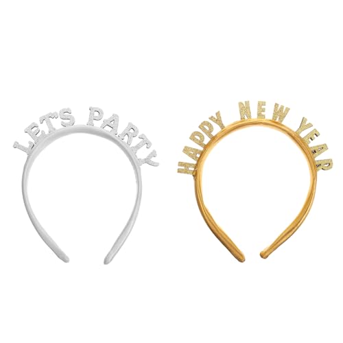 TOYZFRIENDY 2 Stück Teiliges Haarschmuck Neujahr Stirnband mit Leichtes Langlebiges Haarband für Damen und Mädchen Party Festival Zubehör für Silvester und Feiertage von TOYZFRIENDY