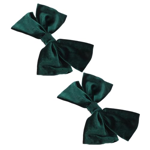 TOYZFRIENDY 2 Stück Teiliges Handgefertigte Große Haarspangen mit Elegantem Schleifen Design Grüne Stoff Haarklammern für Damen und Mädchen Dekorative Haarschmuck Accessoires für Festliche von TOYZFRIENDY