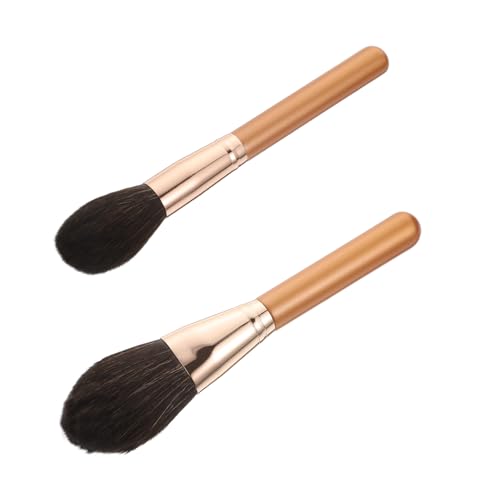 TOYZFRIENDY 2 Stück Teiliges Makeup pinsel Holzgriff Dichte Borsten für Foundation und Blending Kompakt Leicht und Praktisch für Präzises Natürliches Make up bei Damen von TOYZFRIENDY