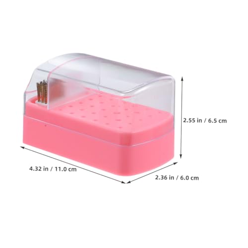 TOYZFRIENDY 2 Stück Teiliges Nagelbohrer Aufbewahrungsbox mit Löchern Multifunktionaler Nagelbohrerhalter aus Robustem Kunststoff Integrierte Reinigungsbürste Leichter Organizer für und von TOYZFRIENDY