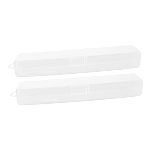 TOYZFRIENDY 2 Stück Teiliges Reise Make Up Pinsel mit Deckel Tragbarer Kosmetik Pinsel Organizer mit Transparenter Aufbewahrungsbox für Augenbrauenstift und Eyeliner für Unterwegs von TOYZFRIENDY
