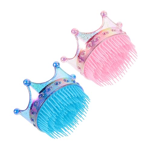 TOYZFRIENDY 2 Stück Teiliges Tragbare Kammförmige Entwirrbürste mit Flexiblem Borstendesign Sanft Entwirrend Geeignet für Mädchen Sorgt für Glattes Knotensicheres Haar Zufällige Farbe von TOYZFRIENDY
