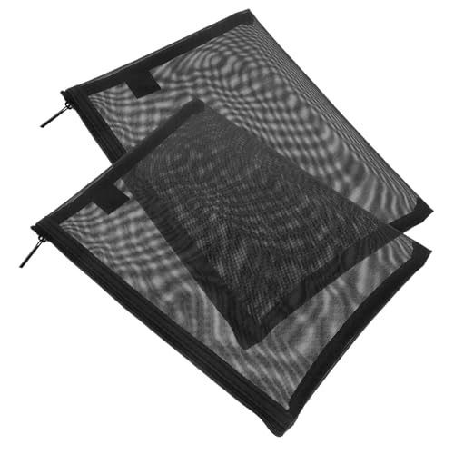 TOYZFRIENDY 2 Stück Teiliges Transparent Leichte Reise Make up Organizer Schminktasche aus Mesh mit Reißverschluss Multifunktionale Aufbewahrungstasche für Damen Unterwegs von TOYZFRIENDY