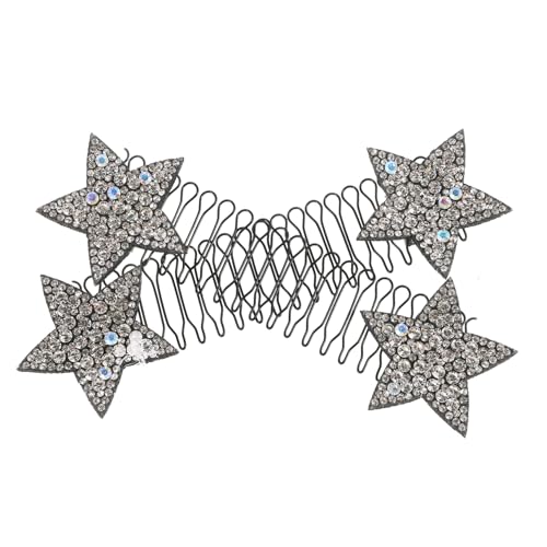 TOYZFRIENDY 2 Stück Unsichtbare Dehnbare Haarnadeln mit Silberfarbenen Glänzendem Strass für Vielseitige Hochsteckfrisuren und Stilvolles Styling bei Damen Schnell und Einfach zu Verwenden von TOYZFRIENDY