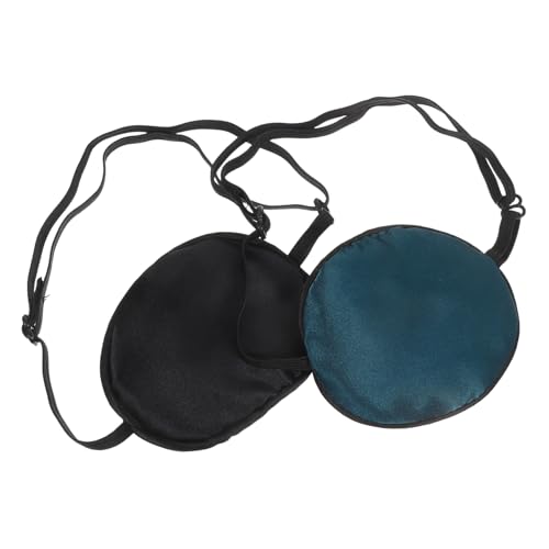 TOYZFRIENDY 2 Stück Verstellbare Piraten-augenklappen und Erwachsene Atmungsaktive Weiche Einäugige Augenpflaster für Amblyopie-therapie und Halloween-kostüm Wiederverwendbar Komfortabel von TOYZFRIENDY