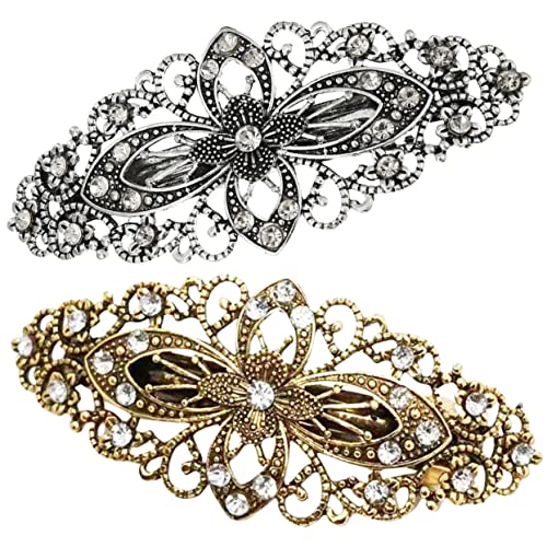 TOYZFRIENDY 2 Stück Vintage Blumen Haarklammern für Damen Nostalgische Haarspangen Rhinestone Details für Besondere Anlässe und Alltag TOYZFRIENDY 2 Stück Vintage Blumen Haarklammern für Damen Nostalgische Haarspangen Rhinestone Details für Besondere Anlässe und Alltag von TOYZFRIENDY