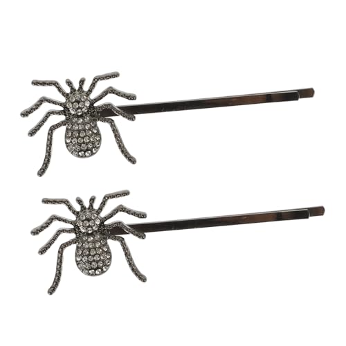 TOYZFRIENDY 2 Stück Vintage Haarnadeln mit Strassspinne Dekorative Bobby Pins für Damen Robuste Haarklammern für Party Hochzeit Langlebiger Haarschmuck von TOYZFRIENDY