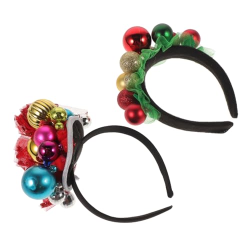 TOYZFRIENDY 2 Weihnachtliche Haarschleifen mit Glocken Dekorative Haarreifen für Erwachsene und Leicht Komfortabel Langlebig Festliche Party und Festival Kopfbedeckung von TOYZFRIENDY