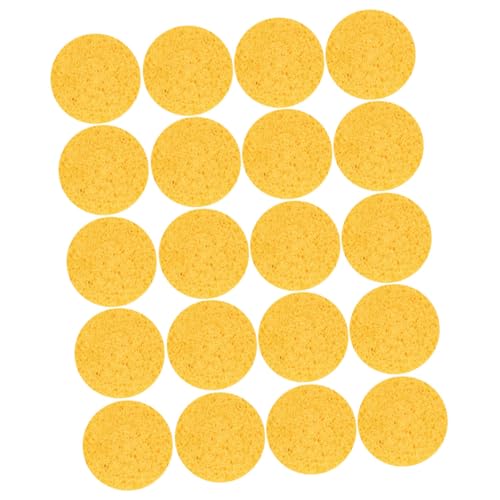 TOYZFRIENDY 20 Stück Natürliche Zellulose Puderquaste Weicher Makeup Entferner Schwamm Runder Gesichtsschwamm für Foundation und Sanfte Gesichtsreinigung von TOYZFRIENDY