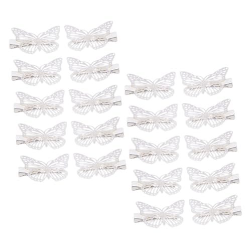 TOYZFRIENDY 20 Stück Schmetterling Haarspangen Hohlprägung Haarklammern Leicht und Kompakt Für Damen Haarstyling Party Hochzeit Alltag von TOYZFRIENDY