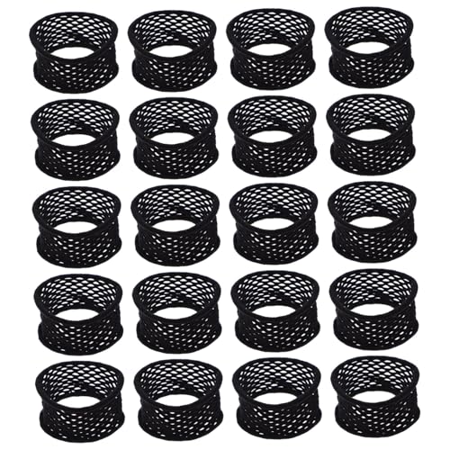 TOYZFRIENDY 20 Stück Teiliges Elastische Haargummis für Damen Schonend Dehnbar Vielseitig Einsetzbar für Pferdeschwanz und Lockiges Haar Langlebige Haarbänder in Schwarz von TOYZFRIENDY