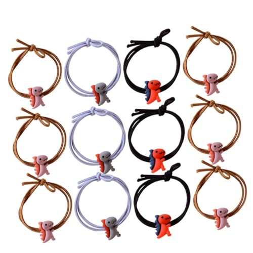 TOYZFRIENDY 20 Stück Teiliges Haargummi Niedlichem Dinosaurier motiv Elastische Haarschleifen für Mädchen und Kleinkinder Modische Haarbänder Einfach zu Tragen Farblich Zufällige Farbe von TOYZFRIENDY