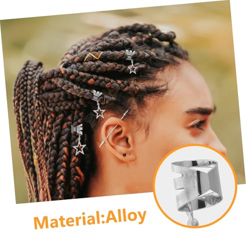 TOYZFRIENDY 20 Stück Teiliges Haarschmuck mit Offenen Stern Haarringen Leichte Dreadlock Charms aus Metall Kreative Styling Accessoires für Zöpfe und Festivals Haarringe für Alltag und Party von TOYZFRIENDY