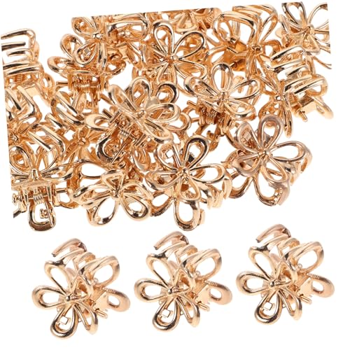 TOYZFRIENDY 20 Stück Teiliges Mini Metall Haarclips mit Goldfarbenen Blumen Leichte Robuste Haarspangen für Damen Geeignet für Alltag Partys und Formelle Anlässe von TOYZFRIENDY