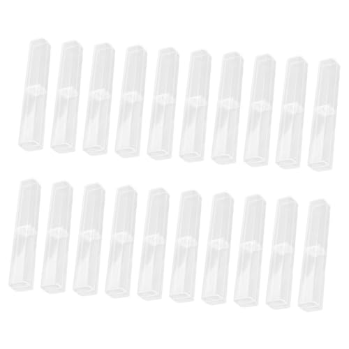 TOYZFRIENDY 20 Stück Teiliges PVC Stifteetui Transparent Leicht Tragbar Leere Klarsichtboxen als Geschenkboxen für Stifteaufbewahrung für Geburtstage Business und Sammler von TOYZFRIENDY