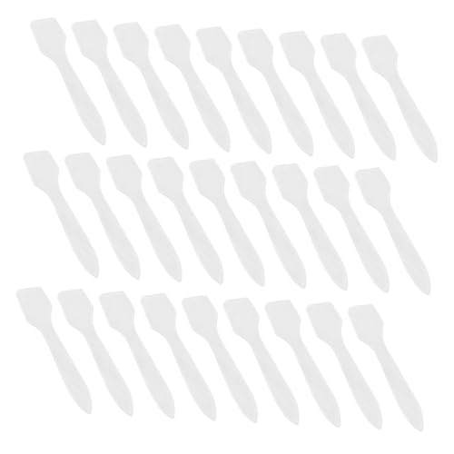 TOYZFRIENDY 200 Stück Transparent Kosmetikspatel Löffel für Creme Maske Auftragen Präzise Geteilte Spatel für Gesichtscreme und Make Up Hygienische Beauty Tools für Tägliche Hautpflege von TOYZFRIENDY