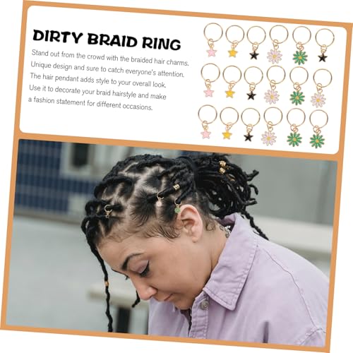 TOYZFRIENDY 25 Stück Teiliges Haarschmuck Zinklegierung Dreadlock ringe mit Stern Blumen Pentagramm anhängern Vielseitige Haar accessoires für Zöpfe Flechtfrisuren und Haarverlängerungen TOYZFRIENDY 25 Stück Teiliges Haarschmuck Zinklegierung Dreadlock ringe mit Stern Blumen Pentagramm anhängern Vielseitige Haar accessoires für Zöpfe Flechtfrisuren und Haarverlängerungen von TOYZFRIENDY