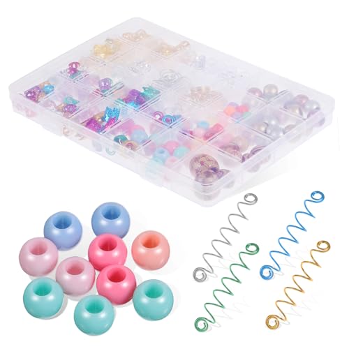 TOYZFRIENDY 278 Teiliges Dreadlock Accessoires mit Haarperlen Spiralclips und Haarringen Vielseitiger Haarschmuck für Zöpfe Dreadlocks und Geeignet für Frauen und Männer für Festivals und von TOYZFRIENDY