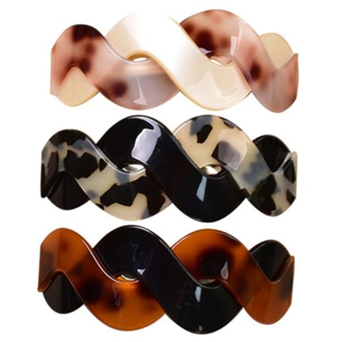 TOYZFRIENDY 3 Stück Große Automatische Haarspangen für Dickes Haar Federleichte Haarclips mit Rutschfestem Vielseitiger Haarschmuck für Damen zum Styling und von TOYZFRIENDY