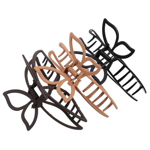 TOYZFRIENDY 3 Stück Große Matte Haarklammern für Frauen Extra Starke für Dickes Haar Modischer Haarschmuck in Khaki Braun und Schwarz Vielseitig für Alltag und Besondere Anlässe von TOYZFRIENDY