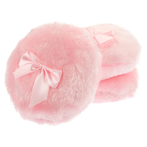 TOYZFRIENDY 3 Stück Puderquaste Weiche Langlebige Körperpuderpuffs aus Plüsch mit Schleife Kompakt Hautfreundlich für Junge Mädchen und Erwachsene zur Sanften Anwendung im Sommer von TOYZFRIENDY