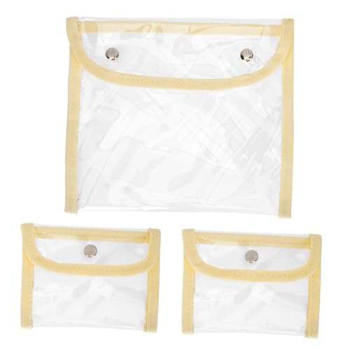 TOYZFRIENDY 3 Stück Reisemappe Zur Aufbewahrung Von Münzen PVC Make Up Geldbörse Durchsichtige Taschen Kosmetikbeutel Mehrzweck Transparent von TOYZFRIENDY