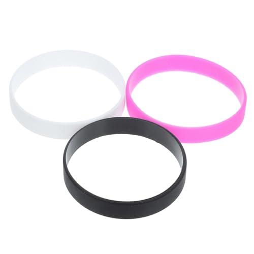 TOYZFRIENDY 3 Stück Stretchable Silikon Armbänder für Herren Damen Bequeme Elastische Sportarmbänder in Rosé Vielseitig für Partys Events Alltag Ausreichend und Farbenfroh zum Teilen und von TOYZFRIENDY