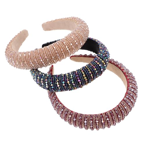 TOYZFRIENDY 3 Stück Teiliges Haarschmuck Breiten Weichen Schwamm stirnbändern in Rot Khaki und Modische und Bequeme Kopfreifen für Damen und Mädchen für Alltag und Party von TOYZFRIENDY