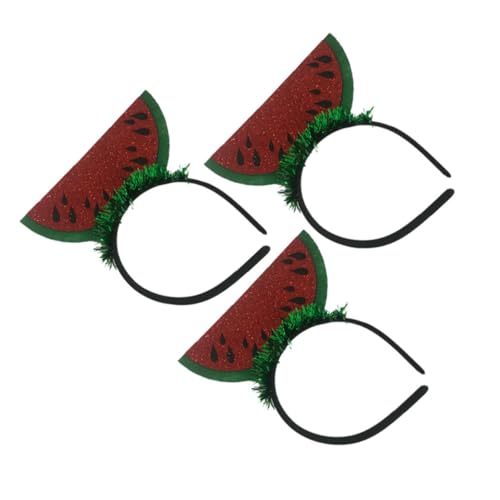 TOYZFRIENDY 3 Stück Teiliges Wassermelonen Stirnband Leichtes Haarschmuck Accessoire für Damen Party Festival Kopfbedeckung Modisch und Dekorativ für Fotorequisiten und Cosplay von TOYZFRIENDY