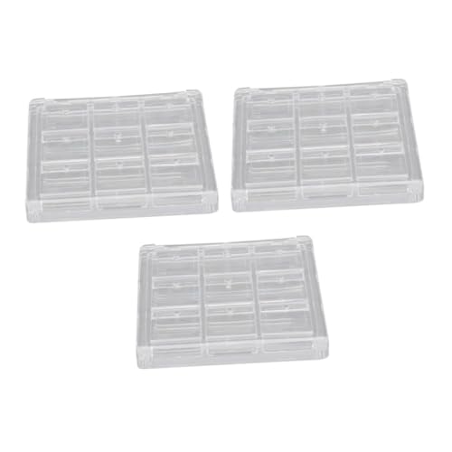 TOYZFRIENDY 3 Stück Transparente Lidschatten sub Palette aus Robustem Kompakter Kosmetik Organizer mit Fächern für Lidschatten Puder für DIY Make up und Unterwegs von TOYZFRIENDY
