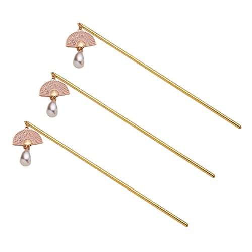 TOYZFRIENDY 3 Stück Vintage Chinesische Haarnadeln Leichte Metall Haarstäbe für Dutt und Chignon Haarschmuck Sticks für Damen Stilvolle Haaraccessoires für Alltag und Besondere Anlässe von TOYZFRIENDY