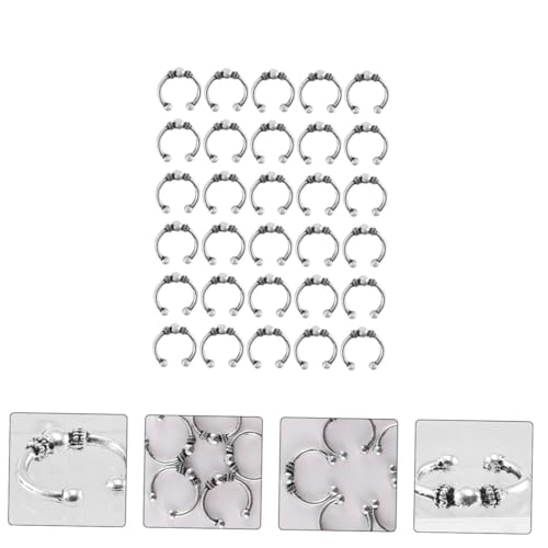 TOYZFRIENDY 30 Stück Dreadlocks Ringe Metall Haarschmuck für Frauen Zopfringe Flechtfrisuren Haaraccessoires DIY Langlebig Modisch Geeignet für Party Hochzeit Braids von TOYZFRIENDY