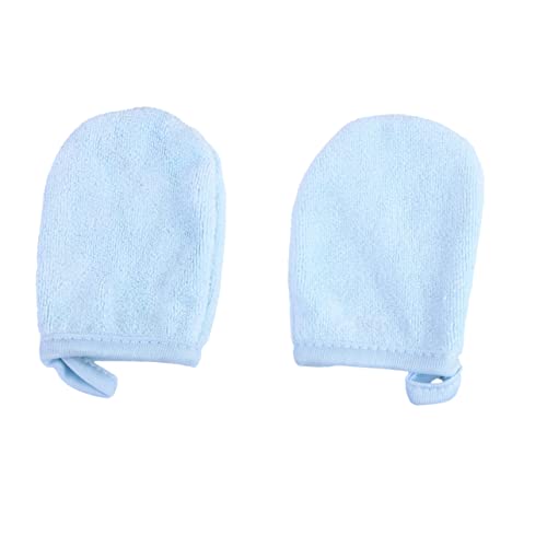 TOYZFRIENDY 3stücke Gesichtsreinigungshandschuhe Mit Puderquaste Reinigungspads Und Make-up-entferner Waschbar Und Wiederverwendbar Blau von TOYZFRIENDY