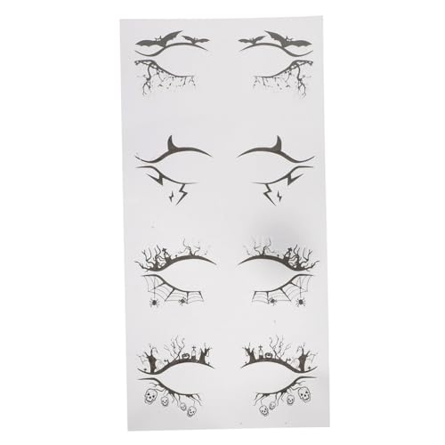 TOYZFRIENDY 4 Paare Halloween Augen Make Up Sticker Selbstklebend Leichte Atmungsaktive Eyeliner Tape für Frauen Party Deko mit Fledermaus Spinnen Motiv für Kostüm und Rollenspiel von TOYZFRIENDY