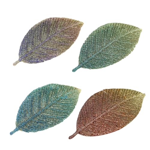 TOYZFRIENDY 4 Stück Delikate Haarklammern Blattförmig Haarschmuck mit Stabilem Griff für Damen Mädchen Einzigartige Haarspangen für Gebrochene Haare und Natürliche Looks Zufällige Farbe von TOYZFRIENDY